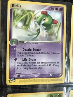 9 pokemon 2003 cards- holomawile,kirlia,trapinch,sharpedo,ekans,cascoon, seedot, - Image 3