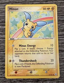 2004 Pokemon EX Hidden Legends Minun #67/101 - Image 1