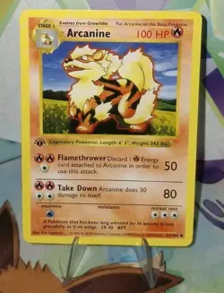 Pokemon TCG 1st Edition Shadowless Arcanine 23/102 NM/BETTER - Image 2