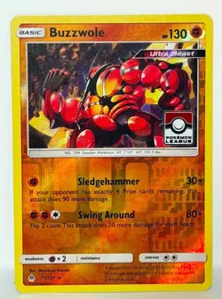 Buzzwole 77/131 Pokemon Card TCG SM League Promo Reverse Holo NM - Image 1