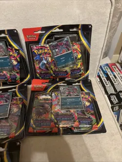 Pokemon TCG Phantasmal Flames 3-Pack Blister LOT OF 7 SEALED Sneasel & Weavile - Image 4