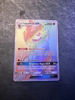 POKEMON TCG LYCANROC GX 156/145 SECRET RARE GUARDIANS RISING - NM - Image 1