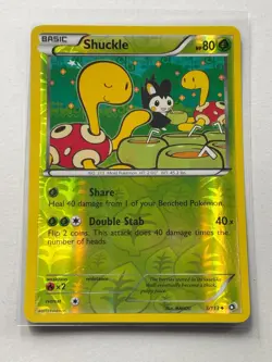 Pokemon TCG NM-M condition Shuckle 3/113 Reverse Uncommon Legendary Treasures - Image 1