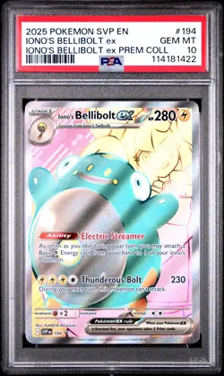 2025 Pokemon SVP EN Iono's Bellibolt ex #194 Promo Premium Collection PSA 10 - Image 1