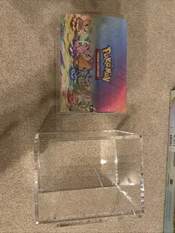 Pokemon SV8.5 Prismatic Evolutions Mini Tins Display Sealed. In Acrylic Case - Image 2