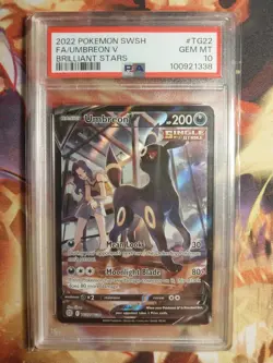 PSA 10 Pokemon Umbreon V Full Art Brilliant Stars TG22/TG30 - Image 1