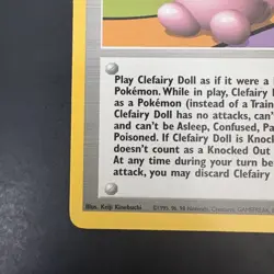 Pokemon Vintage Clefairy Doll Trainer Base Set Rare 1999 Wotc - Image 4