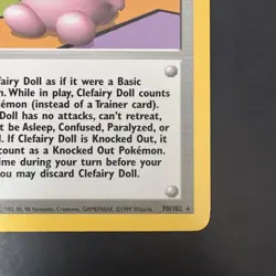 Pokemon Vintage Clefairy Doll Trainer Base Set Rare 1999 Wotc - Image 5