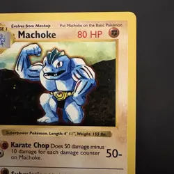 Pokemon Vintage SHADOWLESS Machoke Base Set 34/102 NM WOTC 1999 - Image 3