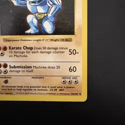 Pokemon Vintage SHADOWLESS Machoke Base Set 34/102 NM WOTC 1999 - Image 4