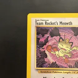 Pokemon Vintage WotC Promo Team Rocket's Meowth #18 Black Star - Image 2