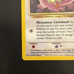 Pokemon Vintage WotC Promo Team Rocket's Meowth #18 Black Star - Image 5