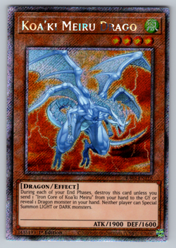 Koa'ki Meiru Drago Yugioh RA03-EN218 Platinum Secret Rare PSR NM - Image 1