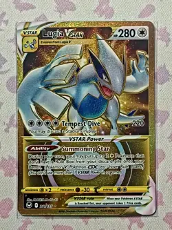 Lugia VSTAR 211/195 - Silver Tempest Gold Secret Rare - Pokemon Card TCG, NM - Image 1