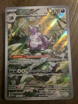 Pokemon TCG Nidoking Scarlet & Violet 151 Illustration Rare Card 174/165 - Image 1