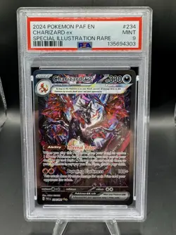Pokemon TCG Charizard EX Scarlet & Violet Paldean Fates Holo Card 234/091 PSA 9 - Image 1