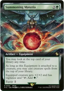 Summoning Materia (Extended Art) - 0124 - Commander: Final Fantasy MTG - Image 1