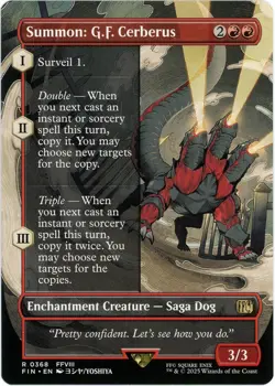 Summon: G.F. Cerberus (Borderless) - 0368 - Final Fantasy MTG NM/M - Image 1