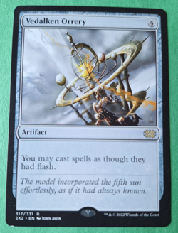 1x Vedalken Orrery # 317 Non Foil MtG Double Masters 2022 Rare Light Played LP - Image 1
