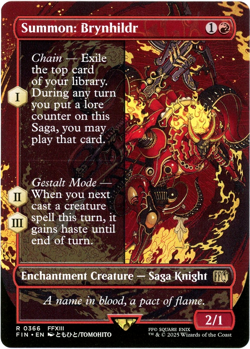 Summon: Brynhildr (Borderless) - 0366 - Final Fantasy MTG NM/M - Image 1