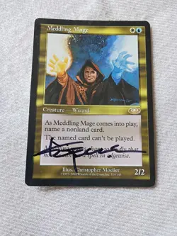 Meddling Mage MP Planeshift Artist Signed Rare Multi Color Creature MTG - Image 1