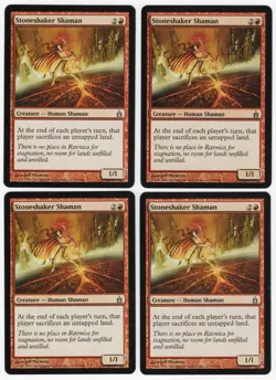 Stoneshaker Shaman x4 4x 2005 Ravnica: City of Guilds Red Creature MTG NM AZ4 - Image 1