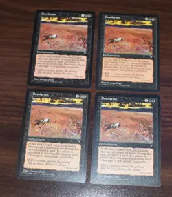 MTG 4 x Desolation Visions Black Enchantment Rare Lot - Image 2