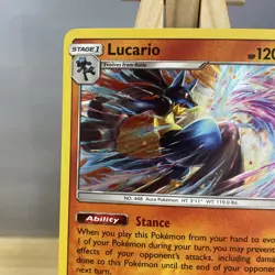 Lucario SM54 LP Sun & Moon Cosmos Holo Black Star Promo Pokemon ✨LIGHT PLAY✨ - Image 2