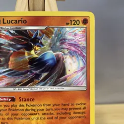 Lucario SM54 LP Sun & Moon Cosmos Holo Black Star Promo Pokemon ✨LIGHT PLAY✨ - Image 3