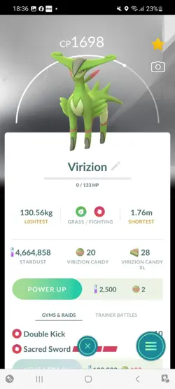 Pokemon Go Legendary Virizion ( Normal )( Background) - Image 1
