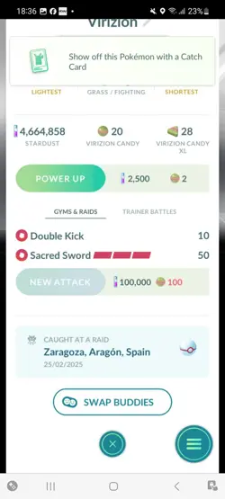 Pokemon Go Legendary Virizion ( Normal )( Background) - Image 2