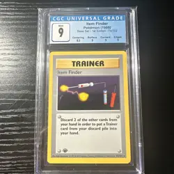 Item Finder 74/102 Base Set Pokemon CGC 9 Mint WOTC Vintage Pokemon - Image 1