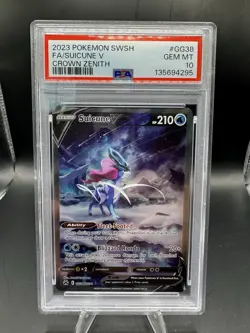 Pokemon Suicune V Crown Zenith Galarian Gallery Full Art #GG38 PSA 10 Gem Mint - Image 1