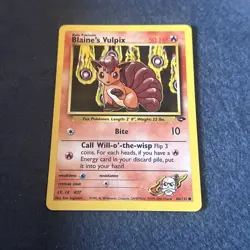 Pokemon TCG WoTC Blaine's Vulpix 66/132 Gym Challenge Vintage Near Mint NM+ - Image 3