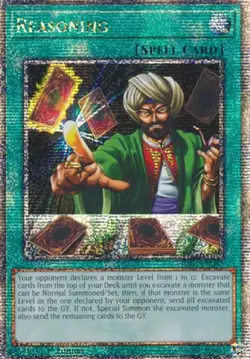 Yugioh Reasoning RA01-EN052 Quarter Century Secret Rare 1st Ed NM - Image 1