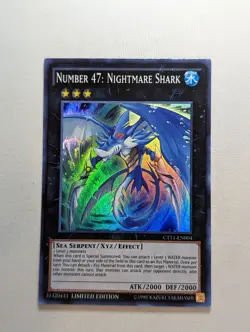 Number 47: Nightmare Shark - CT11-EN004 - Super Rare - Limited Edition Yugioh LP - Image 1