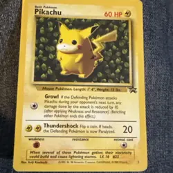 1995-1998 Pikachu Black Star Promo Pokemon Card TCG #25 - Image 2