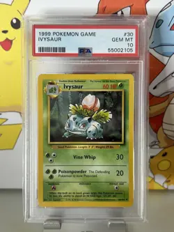 🔹PSA 10 GEM MINT🔹Ivysaur 30/102🔸Base Set 1999 WOC Pokemon TCG English Card - Image 1
