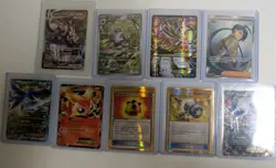 Pokemon Card Lot with 9 Cards With Ex's, Holos, Trainers, and IRs - Image 1