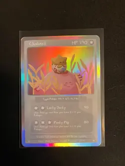 Pokepu S1, 1st Ed. - Chahnsii (Chansey) - Pokemon Fan Art & Derpy Parody Card - Image 1