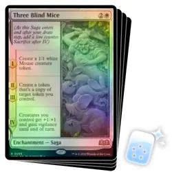 FOIL THREE BLIND MICE X4 Wilds Of Eldraine WOE Magic MTG MINT CARD - Image 1