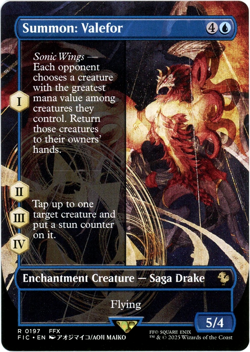 Summon: Valefor (Borderless) - 0197 -Commander: Final Fantasy - MTG - Image 1