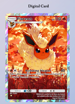 (Digital Card) Flareon Full-Art 1⭐, Pokemon TCG Pocket, English - Image 1
