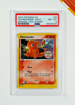 Pokemon PSA 8 Charmander #98 Holo EX Dragon City Championships 2003 English - Image 1