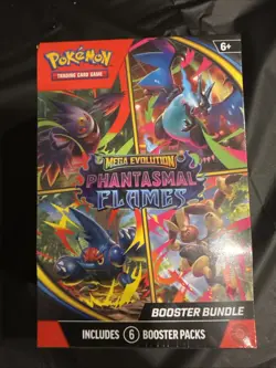 Pokemon TCG Mega Evolution Phantasmal Flames Booster Bundle New Sealed - Image 1