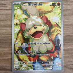 Hisuian Growlithe 181/167 Illustration Rare Twilight Masquerade Pokemon Card - Image 1