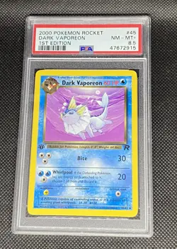 PSA 8.5 Dark Vaporeon 45 1st Edition Pokemon Rocket 2000 - Image 1