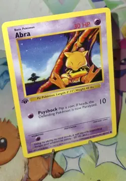 Pokemon TCG 1st Edition Shadowless Abra 43/102 NM/ Better - Image 5