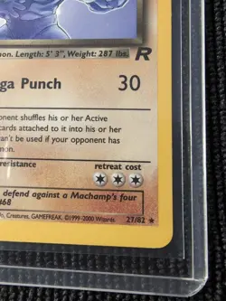 Pokemon TCG Dark Machamp Team Rocket 27/82 Non-Holo Rare 1st Edition NM - Image 5