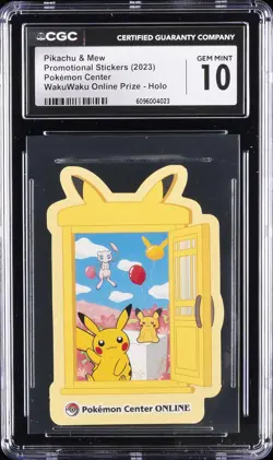 2023 POKEMON CENTER PIKACHU & MEW CGC 10 GEM MINT - Image 1